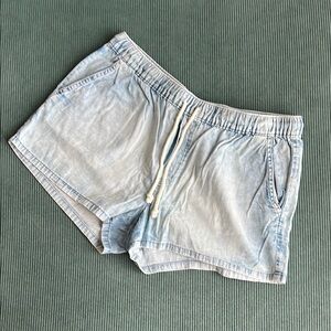 Aerie Blue Athletic Shorts Elastic Waistband